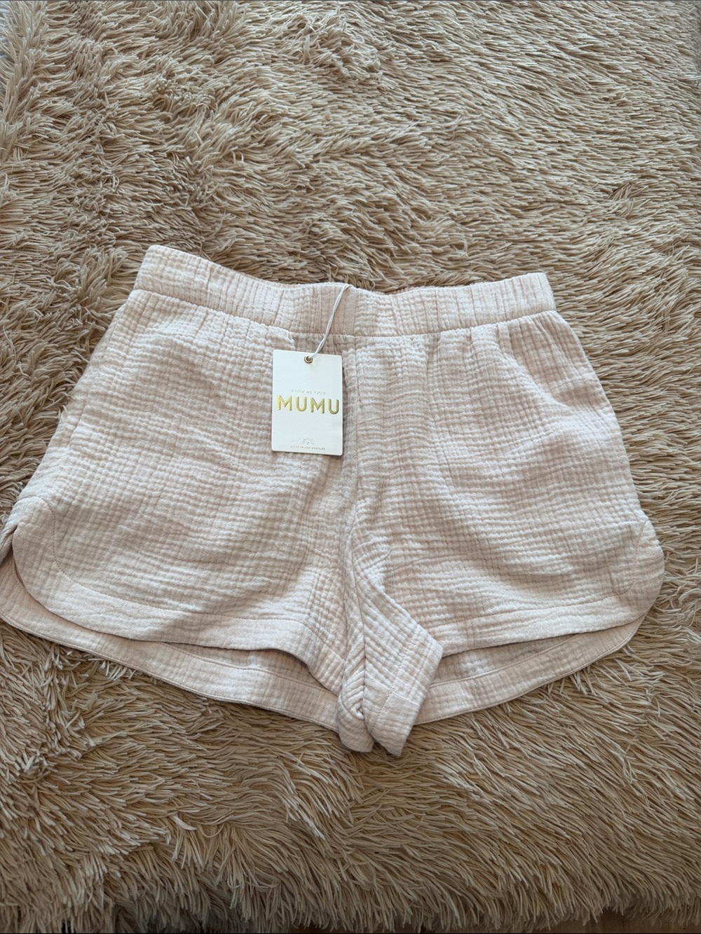 Show Me Your Mumu Cream Gauze Lounge Shorts
